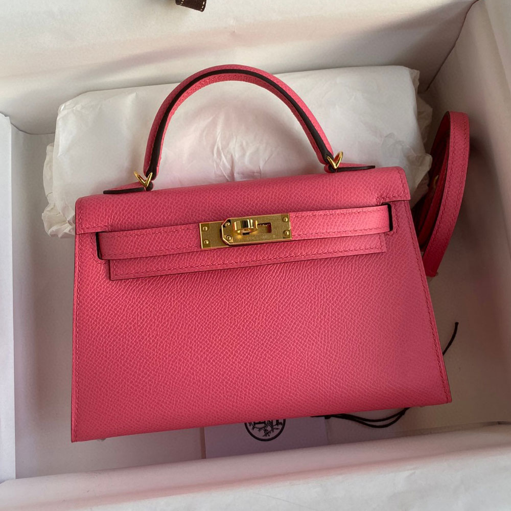 Hermes Mini Kelly II Epsom in Rose H0276190007: Image 1