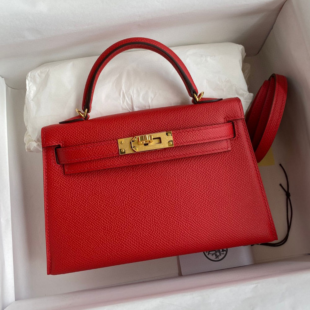 Hermes Mini Kelly II Epsom in Red H0276190008: Image 1