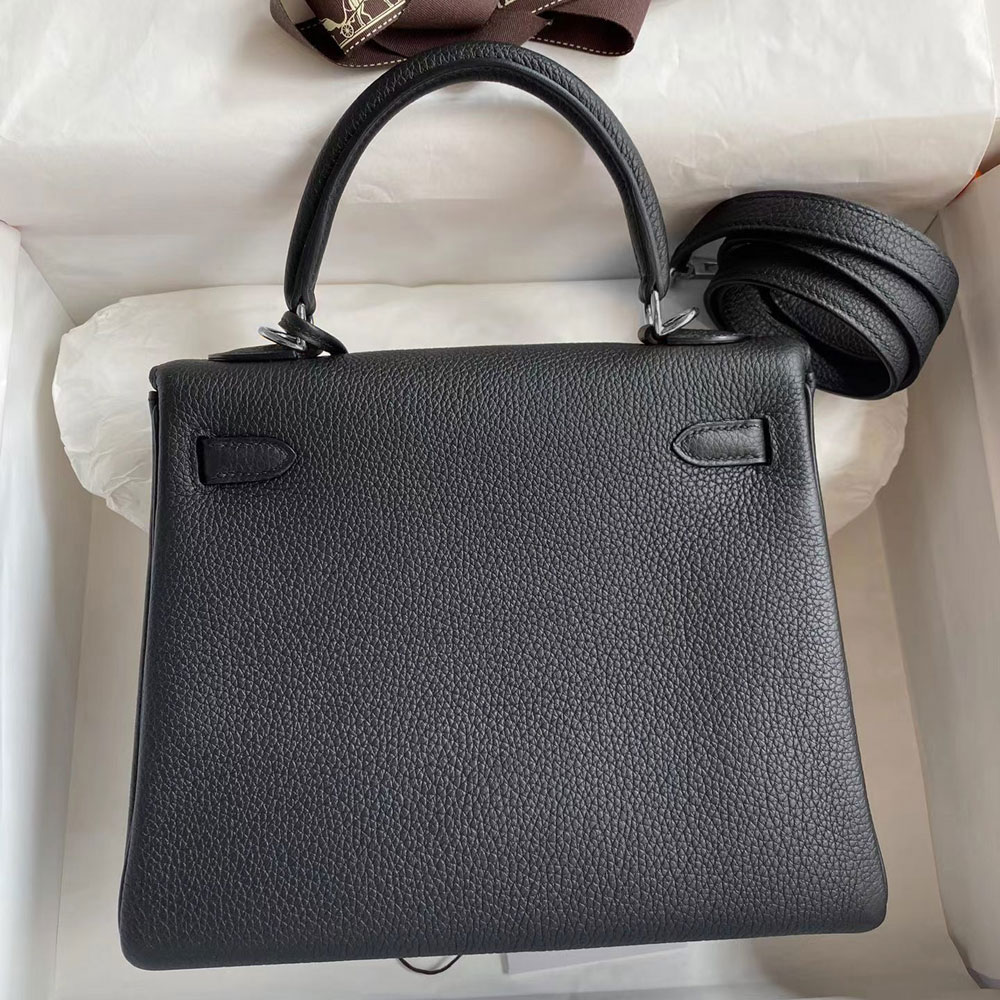 Hermes Kelly Retourne 25CM Clemence Palladium H027621CK49: Image 2