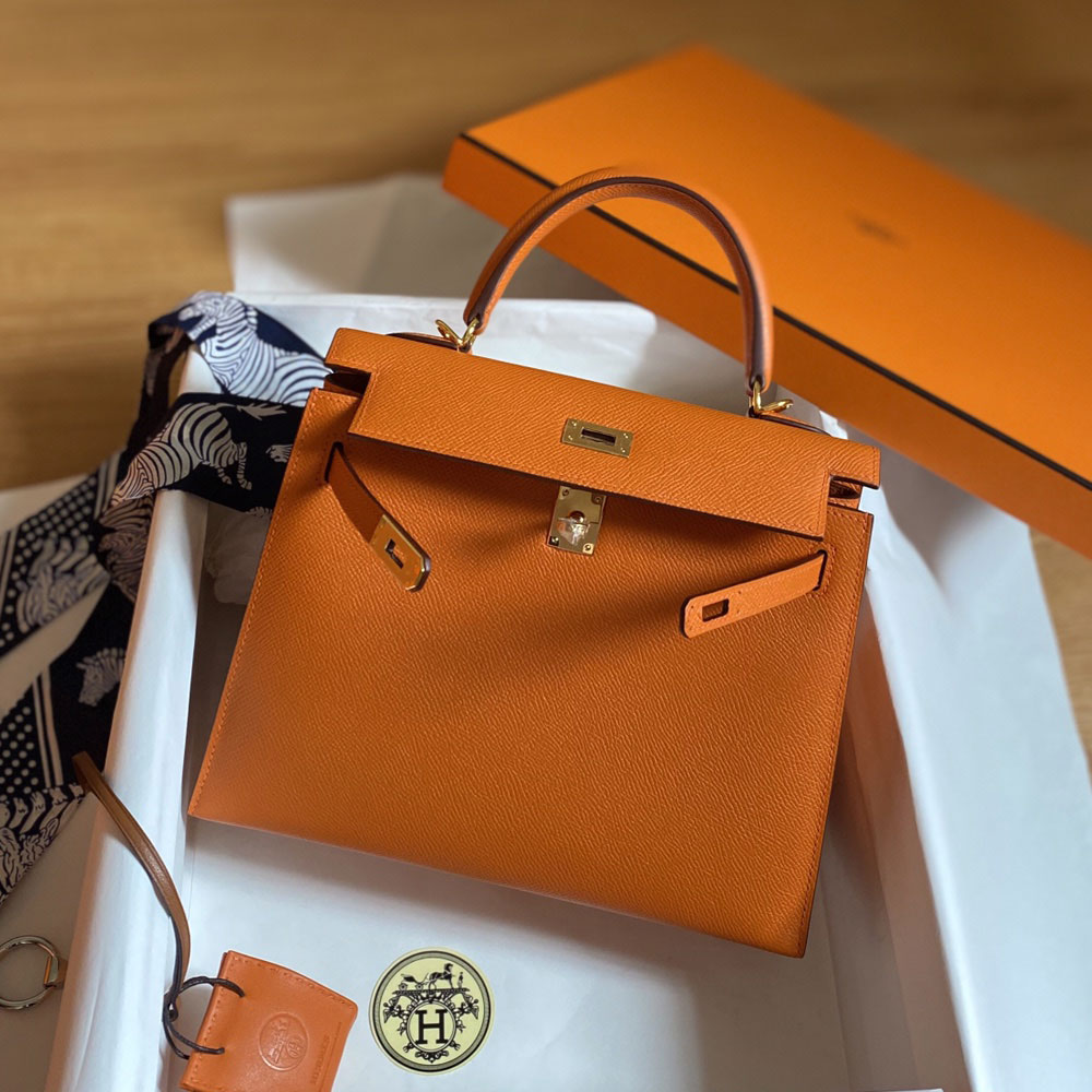 Hermes 25cm Kelly Sellier Orange 93 Epsom H027629C093: Image 3