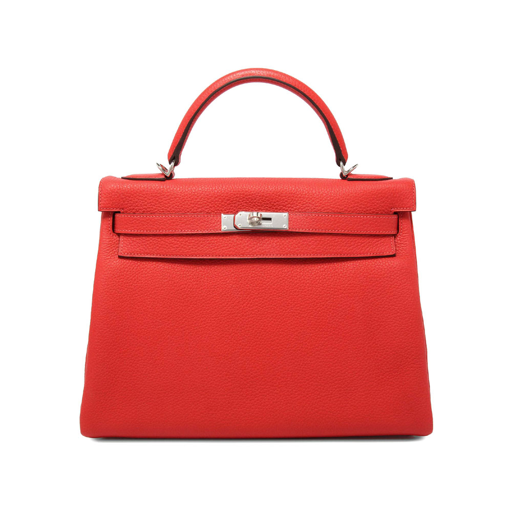 Hermes Kelly Pivoine Clemence Palladium H027631CAW5: Image 1