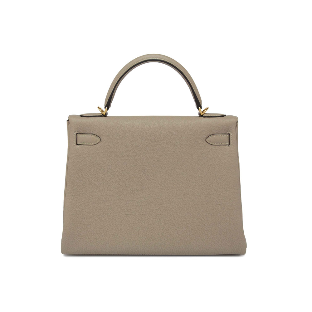 Hermes Kelly Gris Tortorelle Togo Gold H027631CK48: Image 2