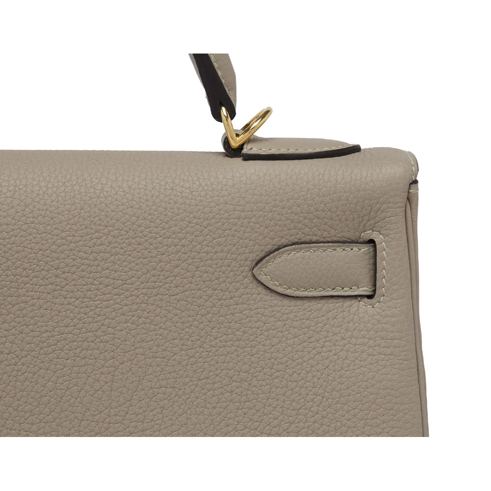 Hermes Kelly Gris Tortorelle Togo Gold H027631CK48: Image 4