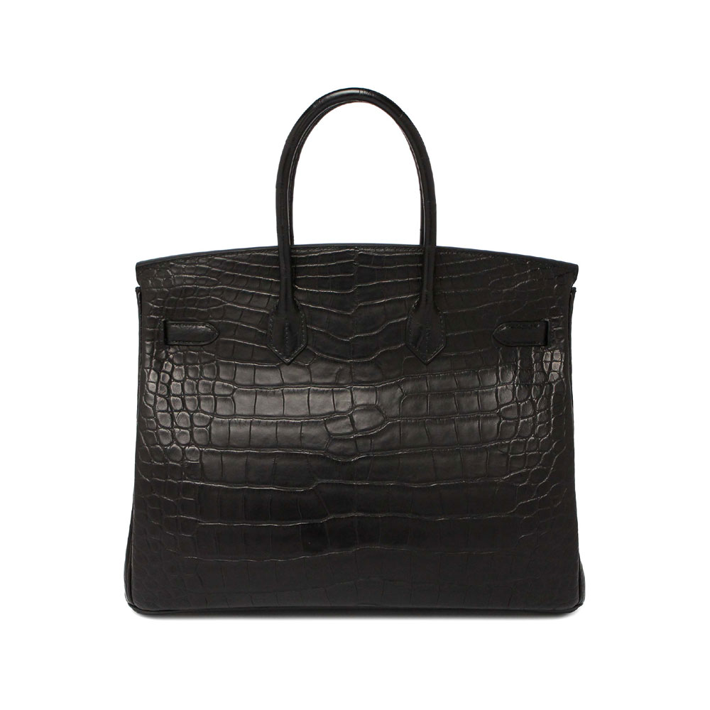 Hermes Birkin Black Matt Alligator Gold H027768CK89: Image 2