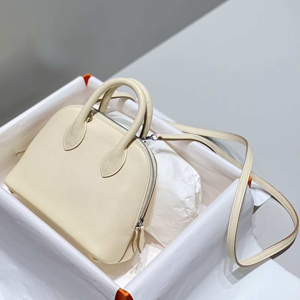 Hermes Mini Bolide Bag White Evercolor H029812CK05: Image 2