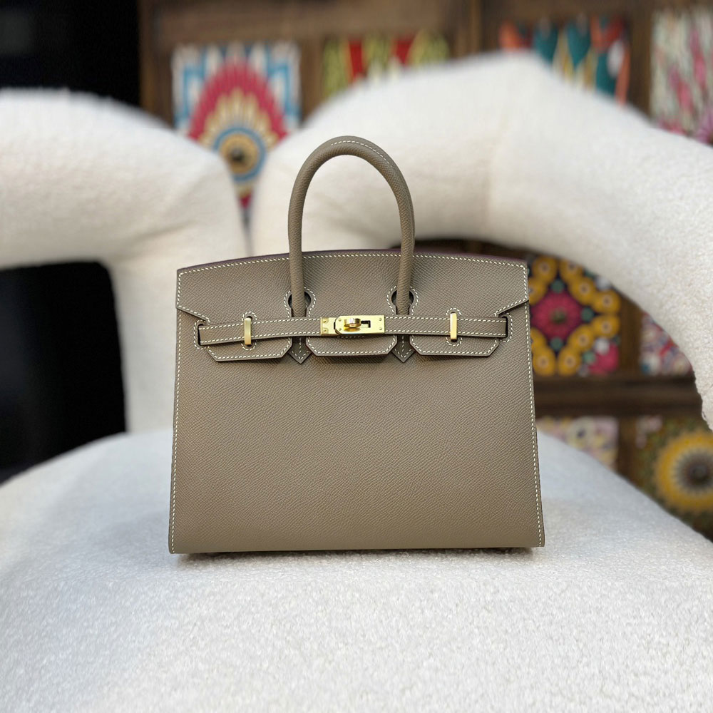 Hermes 25cm Birkin Sellier Bag in Khaki Epsom H041344C003: Image 1