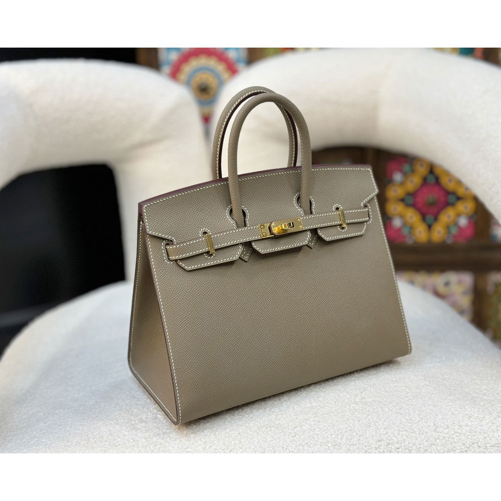 Hermes 25cm Birkin Sellier Bag in Khaki Epsom H041344C003: Image 2