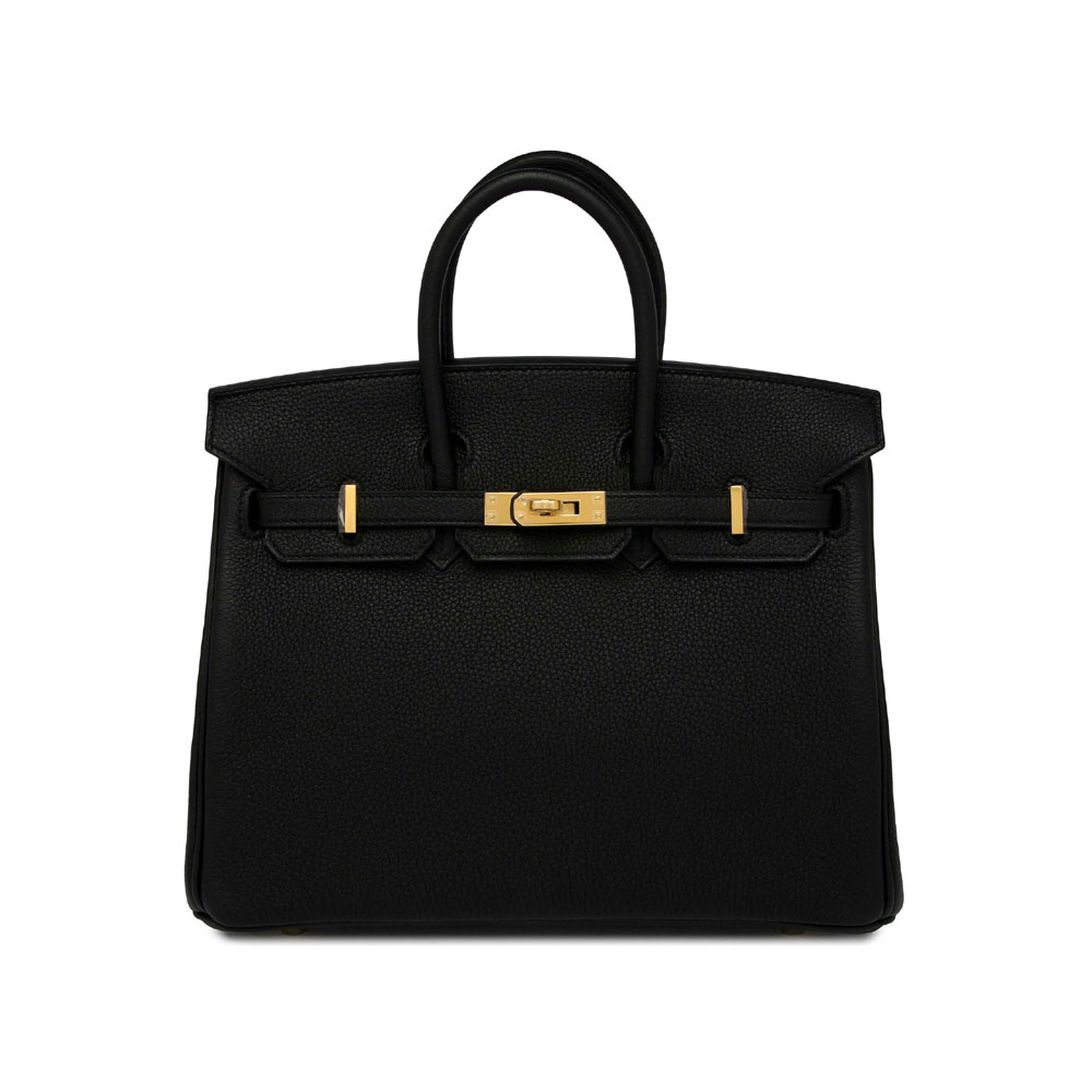 Hermes Birkin Black 25cm Togo Gold H041344CK89: Image 1