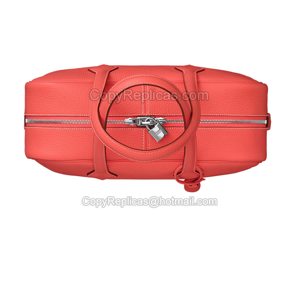 Hermes Victoria II 35 tote bag 35Peony red H050021CK2R: Image 3