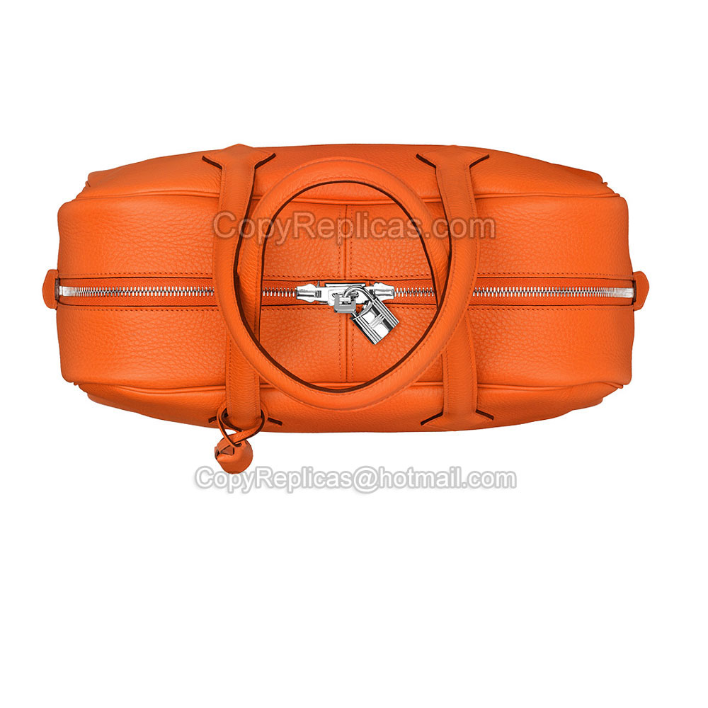 Hermes Victoria II 35 tote bag 35Fire orange H050021CK9J: Image 3