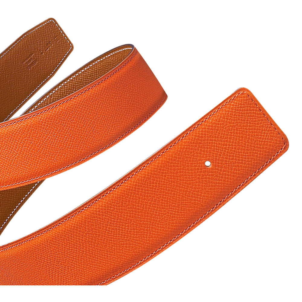 Hermes 42mm leather strap in orange gold epsom calfskin H063440CAAS: Image 1