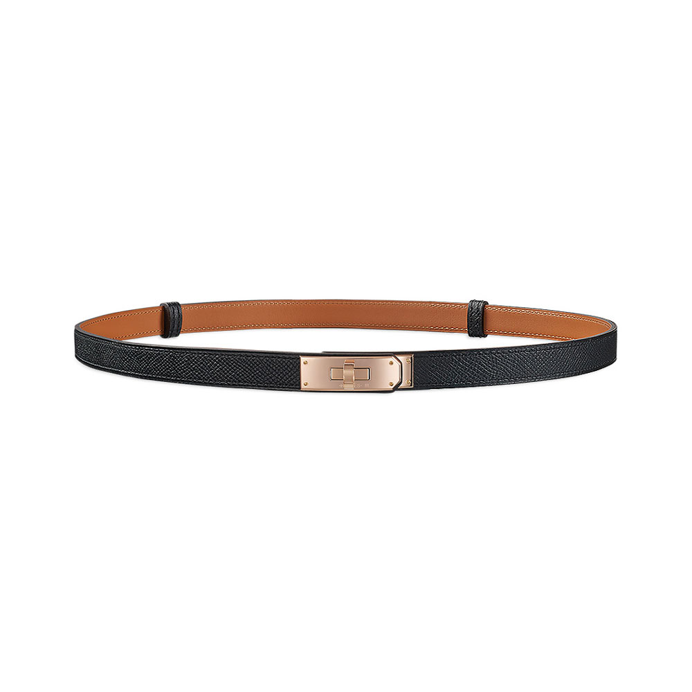 Hermes Kelly belt in Epsom calfskin with Kelly rose gold plated buckle H069853CD89: Image 1