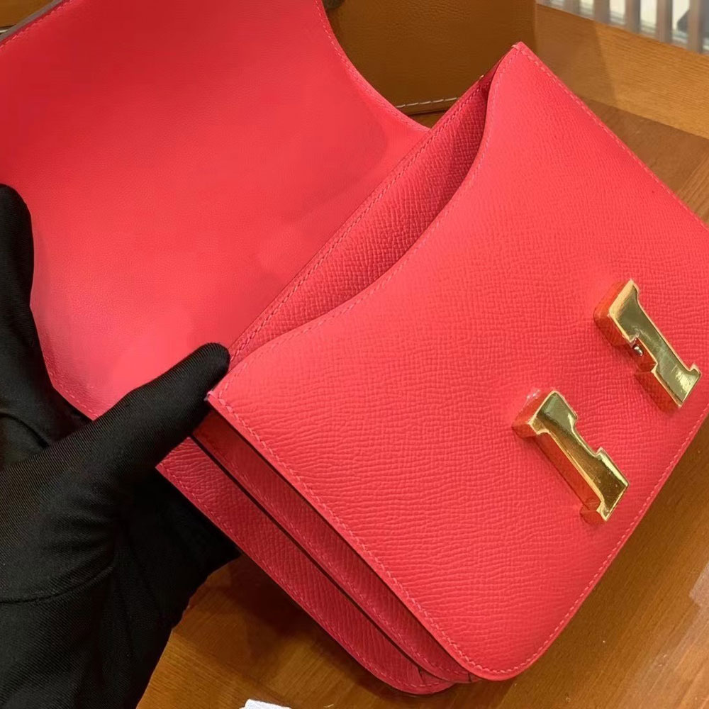 Hermes Constance III Mini Bag in Red Epsom H082214CK08: Image 4