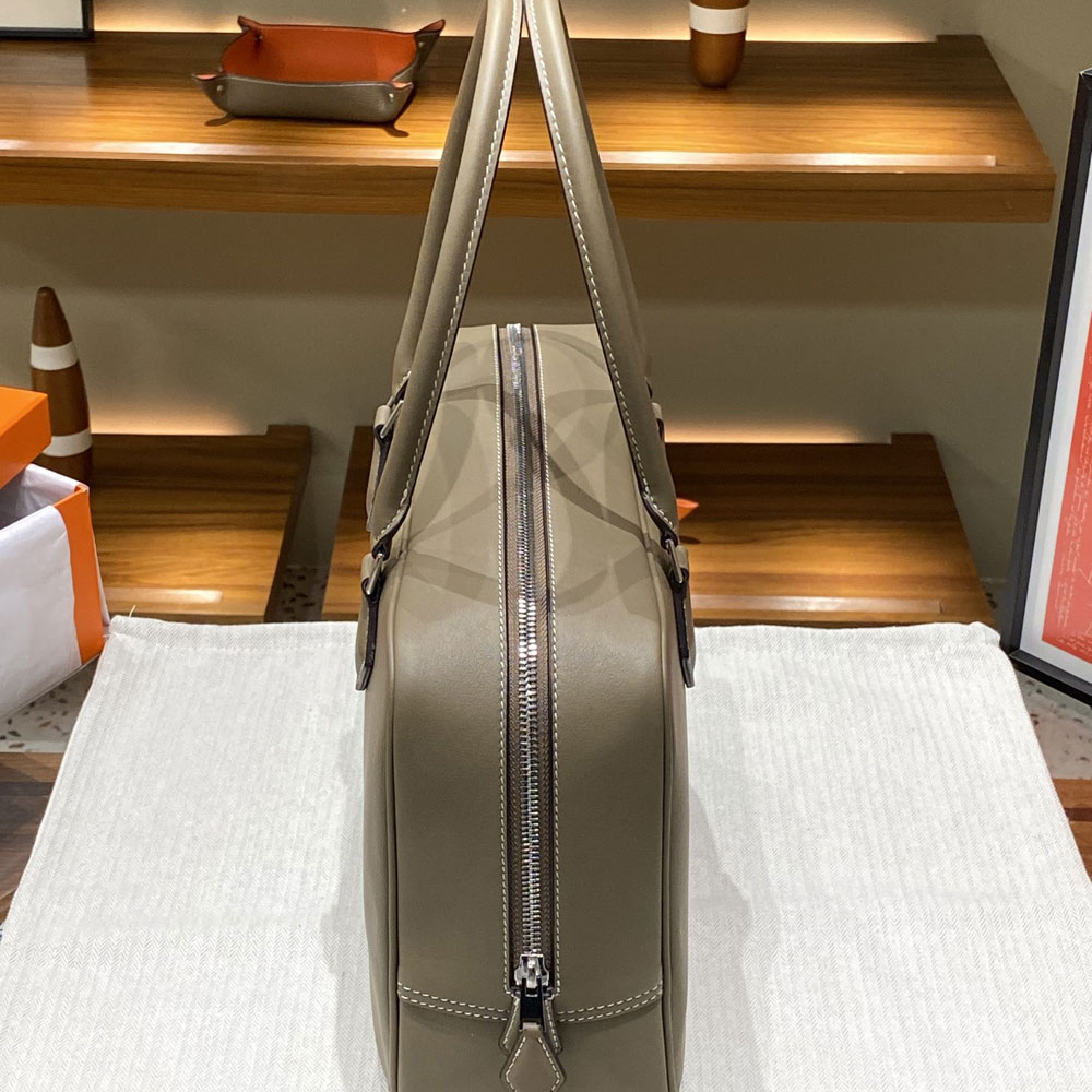 Hermes Plume 28 Bag Grey Swift H083082C004: Image 2