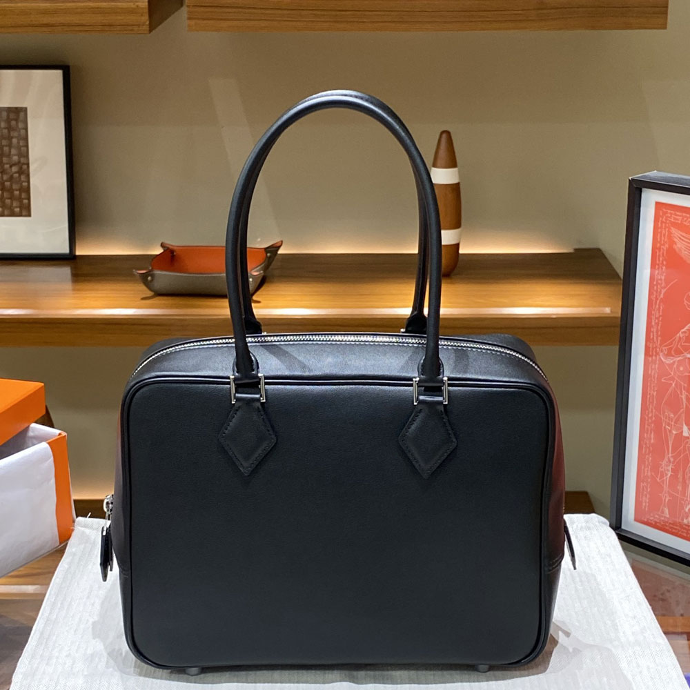 Hermes Plume 28 Bag Black Swift H083082C006: Image 1