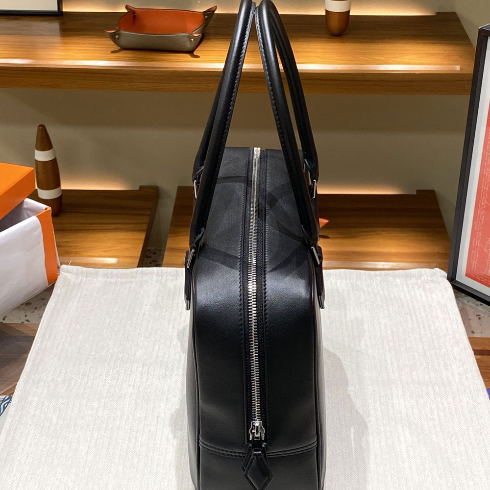 Hermes Plume 28 Bag Black Swift H083082C006: Image 3