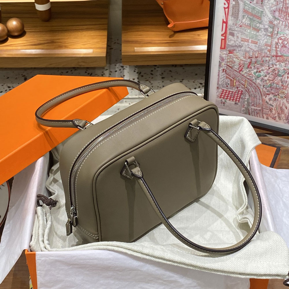 Hermes Plume 20 Bag Grey Swift H083082C007: Image 3