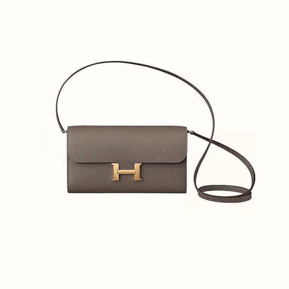 Hermes Constance Long To Go Wallet in Grey Epsom H084273CK04: Image 1