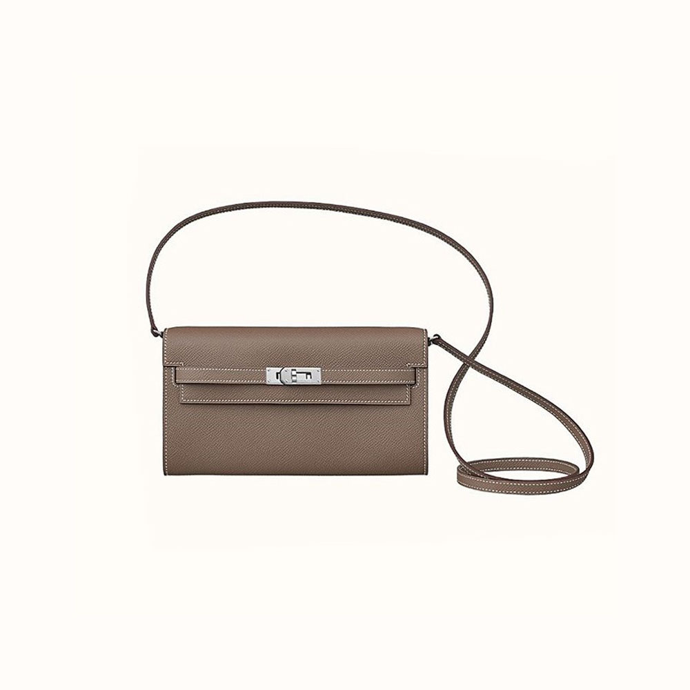 Hermes Classique To Go Cavale Woc Long wallet in Grey Epsom: Image 1