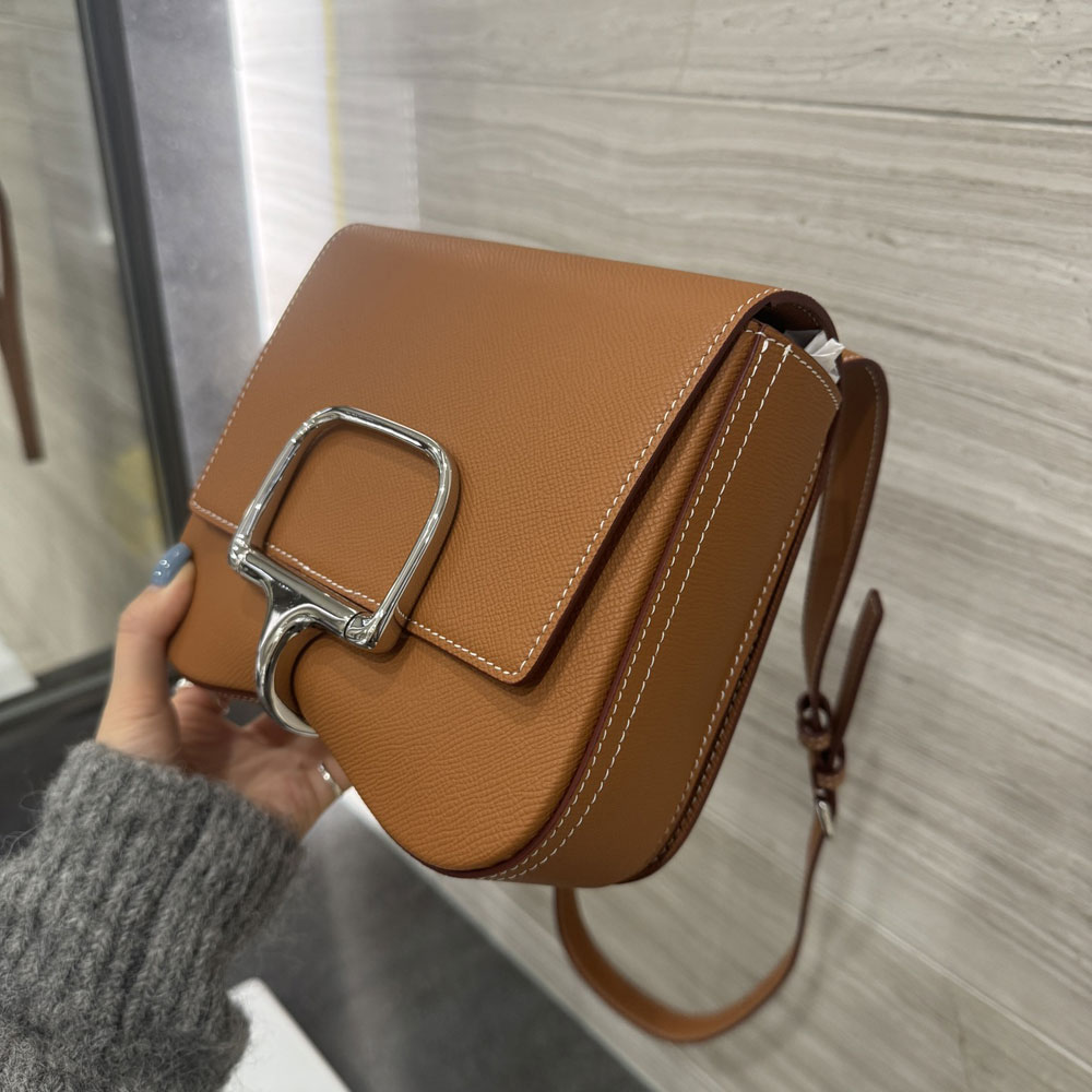 Hermes Della Cavalleria Bag In Brown Epsom H085367CK02: Image 2