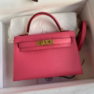 Hermes Mini Kelly II Epsom in Rose H0276190007