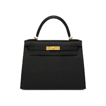 Hermes Kelly Sellier Black 28cm Epsom H027630CC89