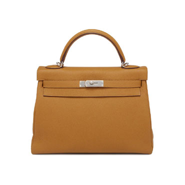 Hermes Kelly Caramel Togo Palladium H027631CH37