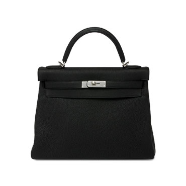 Hermes 32cm Black Togo Kelly Bag H027631CK89