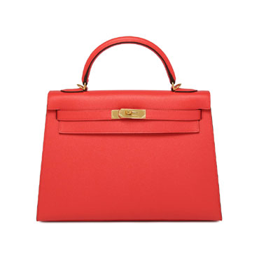 Hermes 32cm Epsom Kelly In Rose Jaipure H027631CKB5