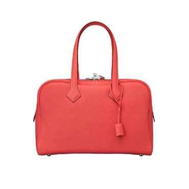 Hermes Victoria II 35 tote bag 35Peony red H050021CK2R