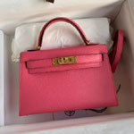 Hermes Mini Kelly II Epsom in Rose H0276190007