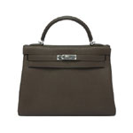 Hermes Kelly Ecorce Togo Palladium H027631CK47