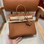 Hermes 25cm Birkin Bag in Brown Togo Gold Hardware