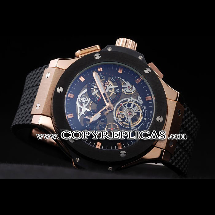 Hublot King Power Tourbillon Black Strap Gold Dial HB6258: Image 3