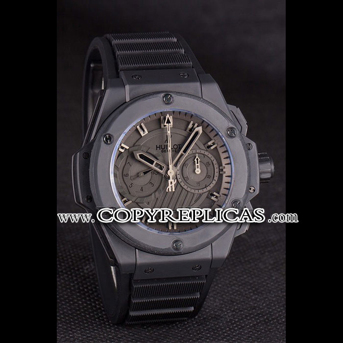 Swiss Hublot King Power Black Dial with Rubber Band HB6262: Image 2