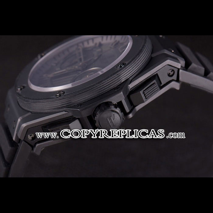 Swiss Hublot King Power Black Dial with Rubber Band HB6262: Image 4