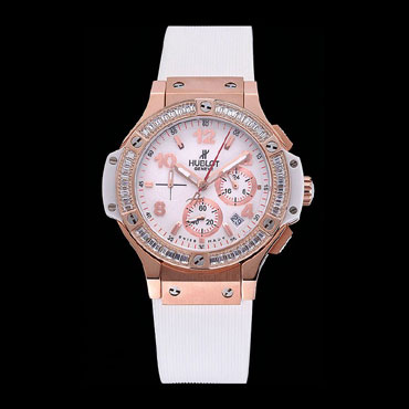 Hublot Big Bang Tutti Frutti White Strap Gold Dial HB6225