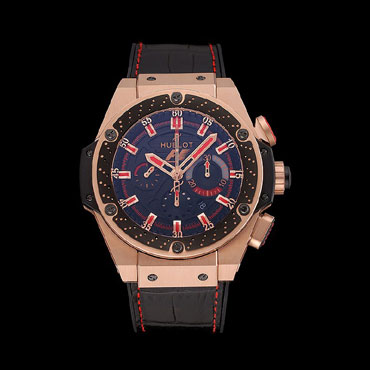 Swiss Hublot Big Bang Limited Edition Formula 1 Black And Red Dial Gold Case Black Strap HB6233