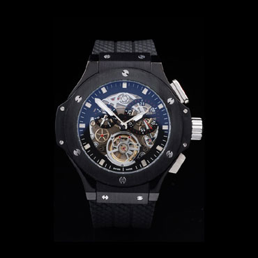 Hublot King Power Tourbillon Black Strap Black Dial HB6255