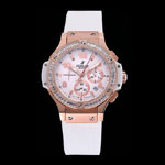 Hublot Big Bang Tutti Frutti White Strap Gold Dial HB6225