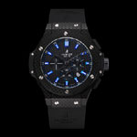 Hublot Big Bang Carbon Dial With Blue Markings Carbon Case And Bezel Black Rubber Strap HB6238