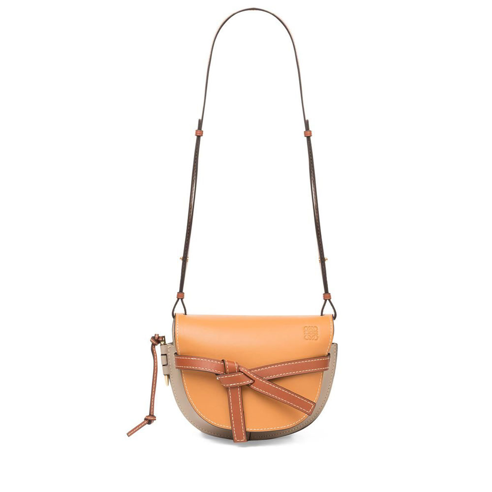 Loewe Gate Small Bag Amber Light Grey Rust Colour 321.54.T20-8226: Image 3