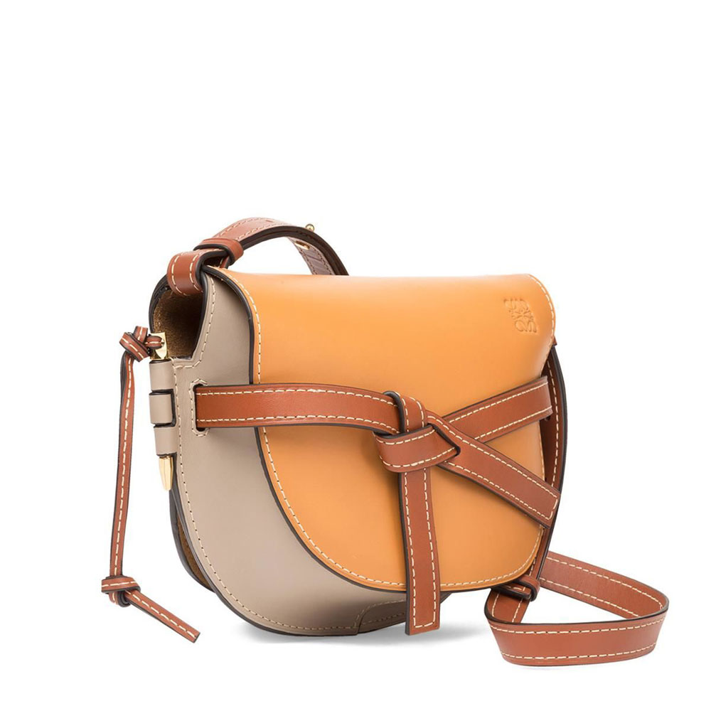 Loewe Gate Small Bag Amber Light Grey Rust Colour 321.54.T20-8226: Image 4