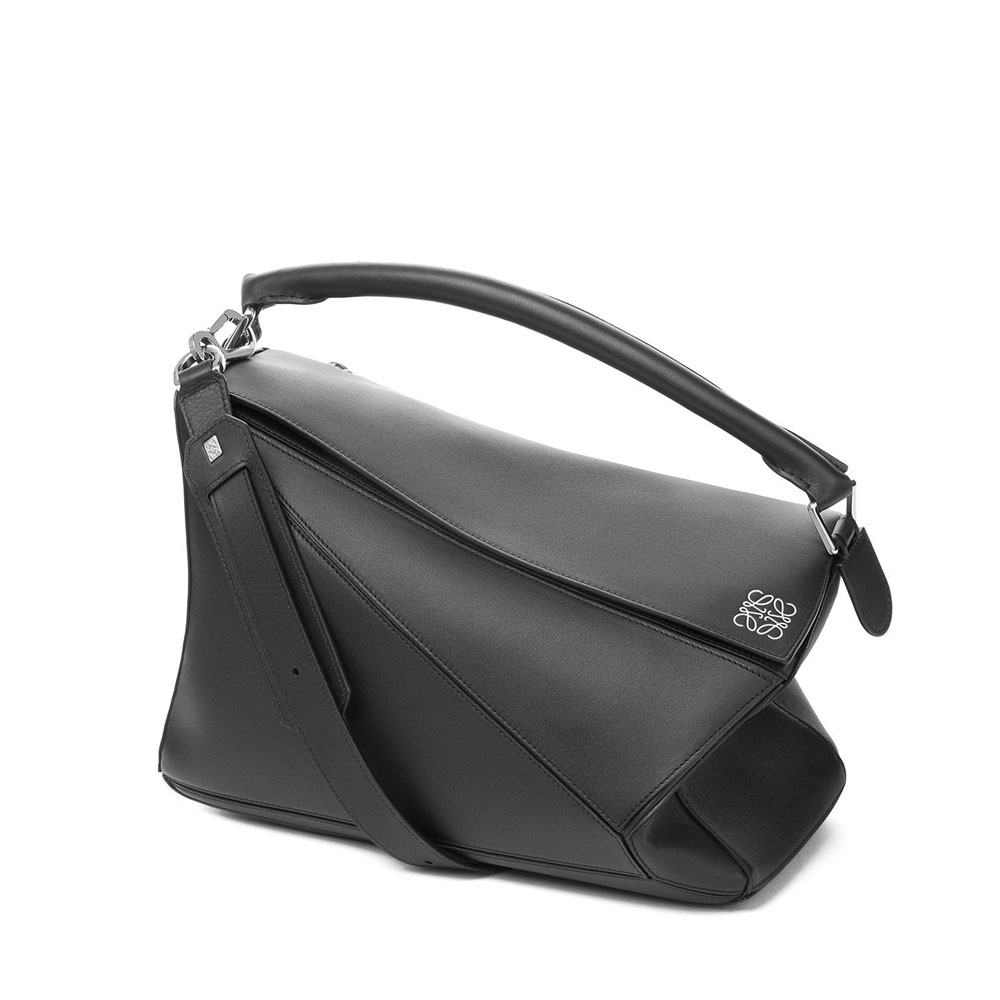 Loewe Puzzle Large Bag Black 322.30.S19-1100: Image 4