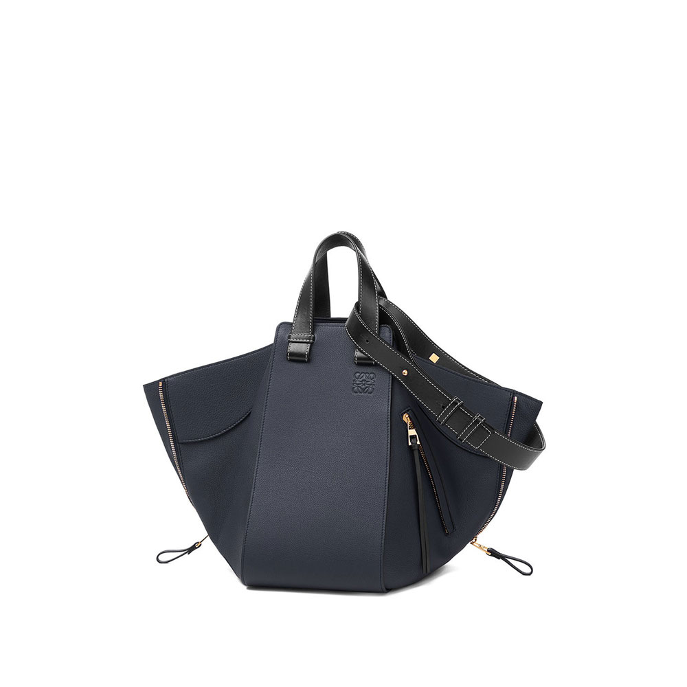 Loewe Hammock Medium Bag Midnight Blue Black 38712KBT38-5605: Image 3