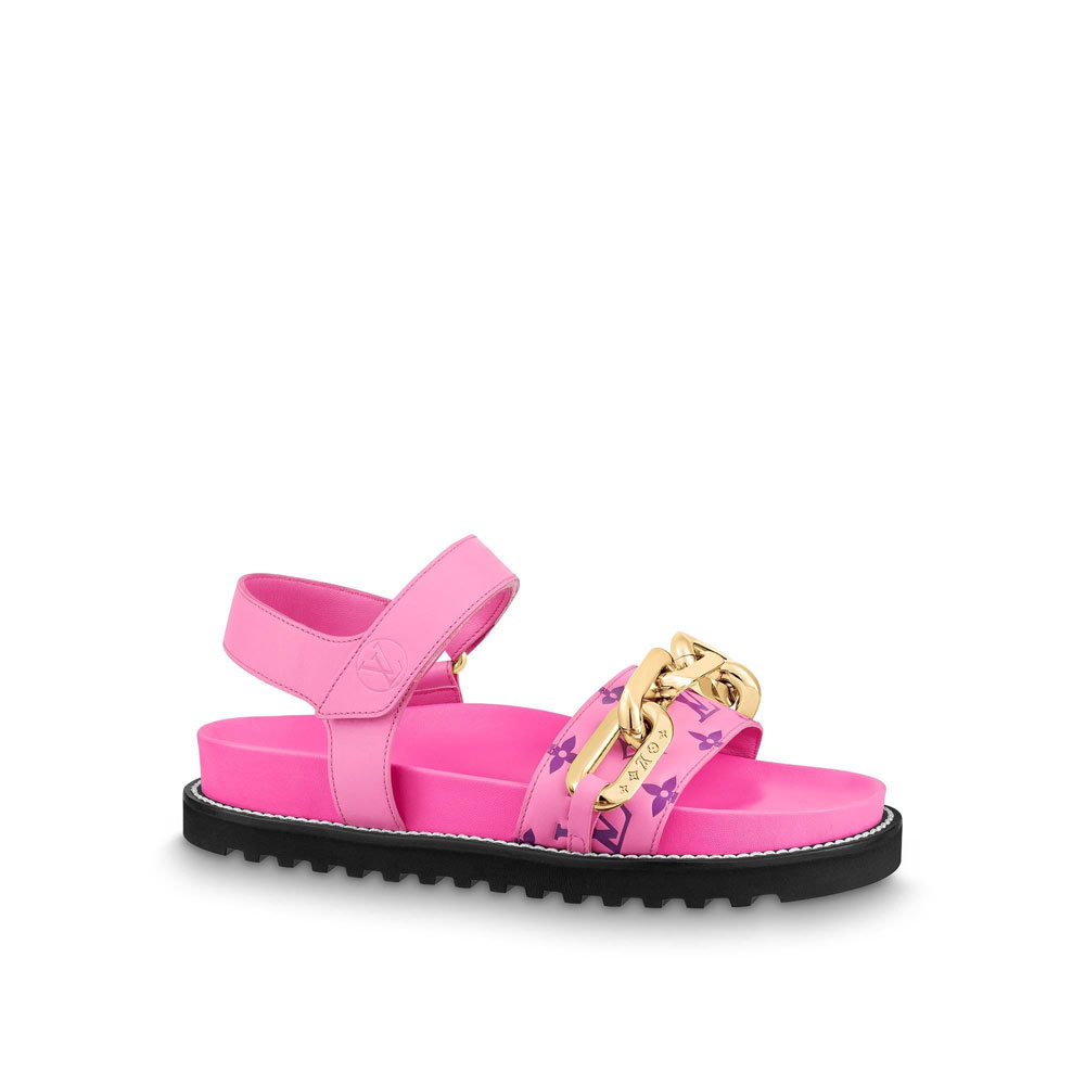 Louis Vuitton Paseo Flat Comfort Sandal in Pink 1A90PY: Image 1