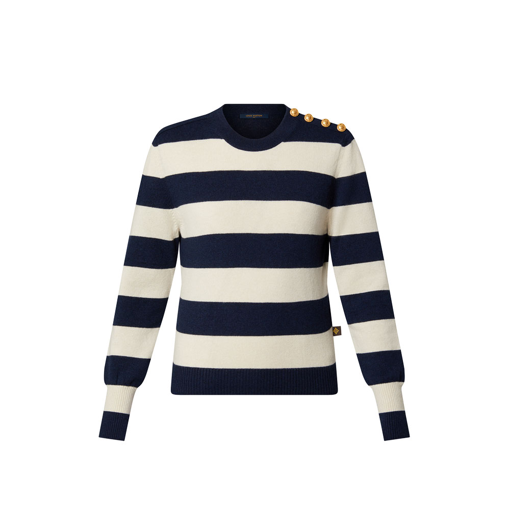 Louis Vuitton Chunky Stripes Jumper Blue 1ABCMR: Image 1