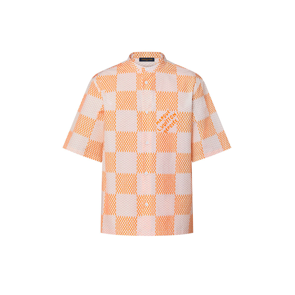 Louis Vuitton Short-Sleeved Officer Collar Shirt 1AFJCG: Image 1