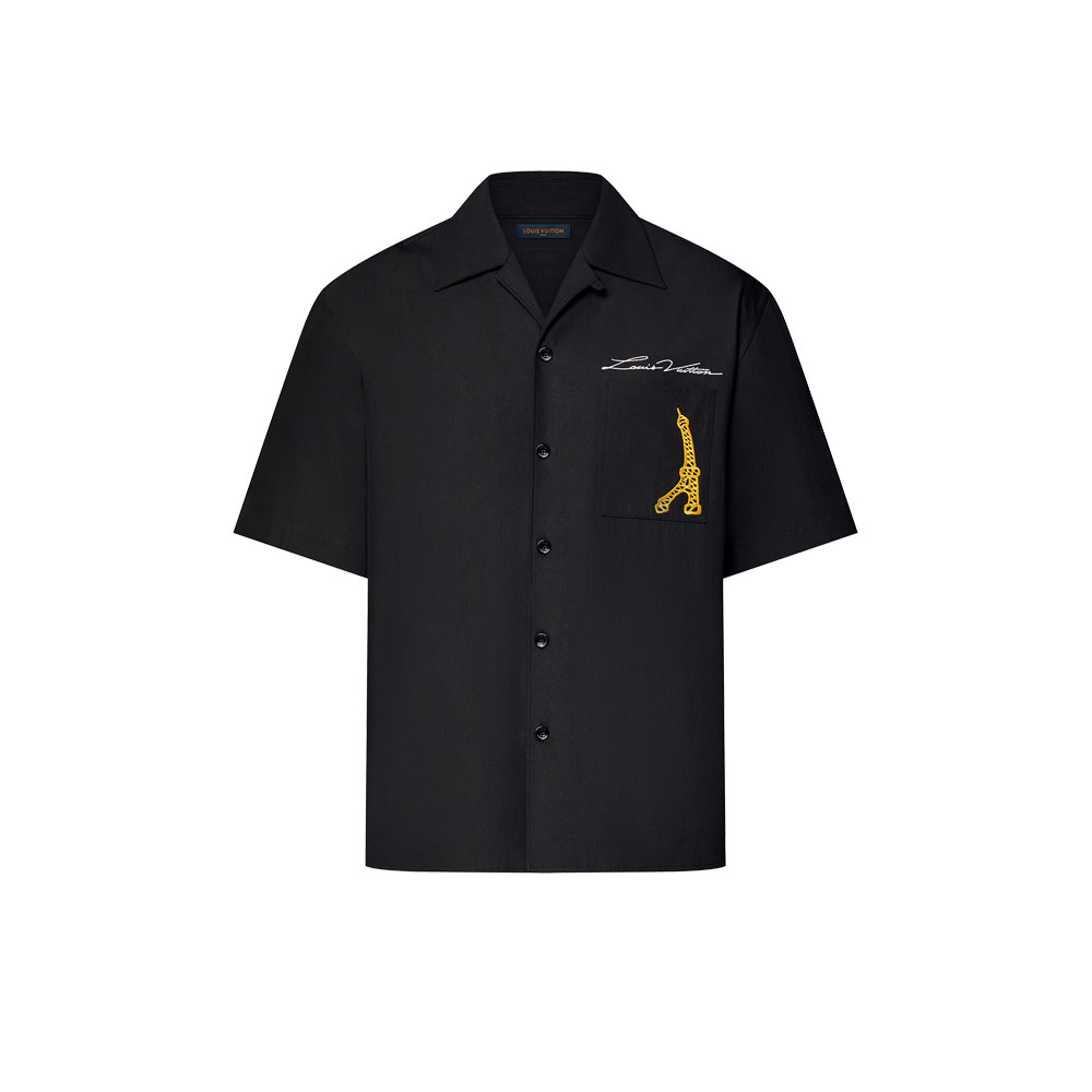 Louis Vuitton Open Collar Short-Sleeved Cotton Shirt 1AFJHQ: Image 1