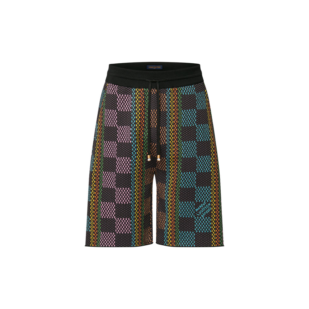 Louis Vuitton Damier Cotton Knit Shorts 1AFQRM: Image 1